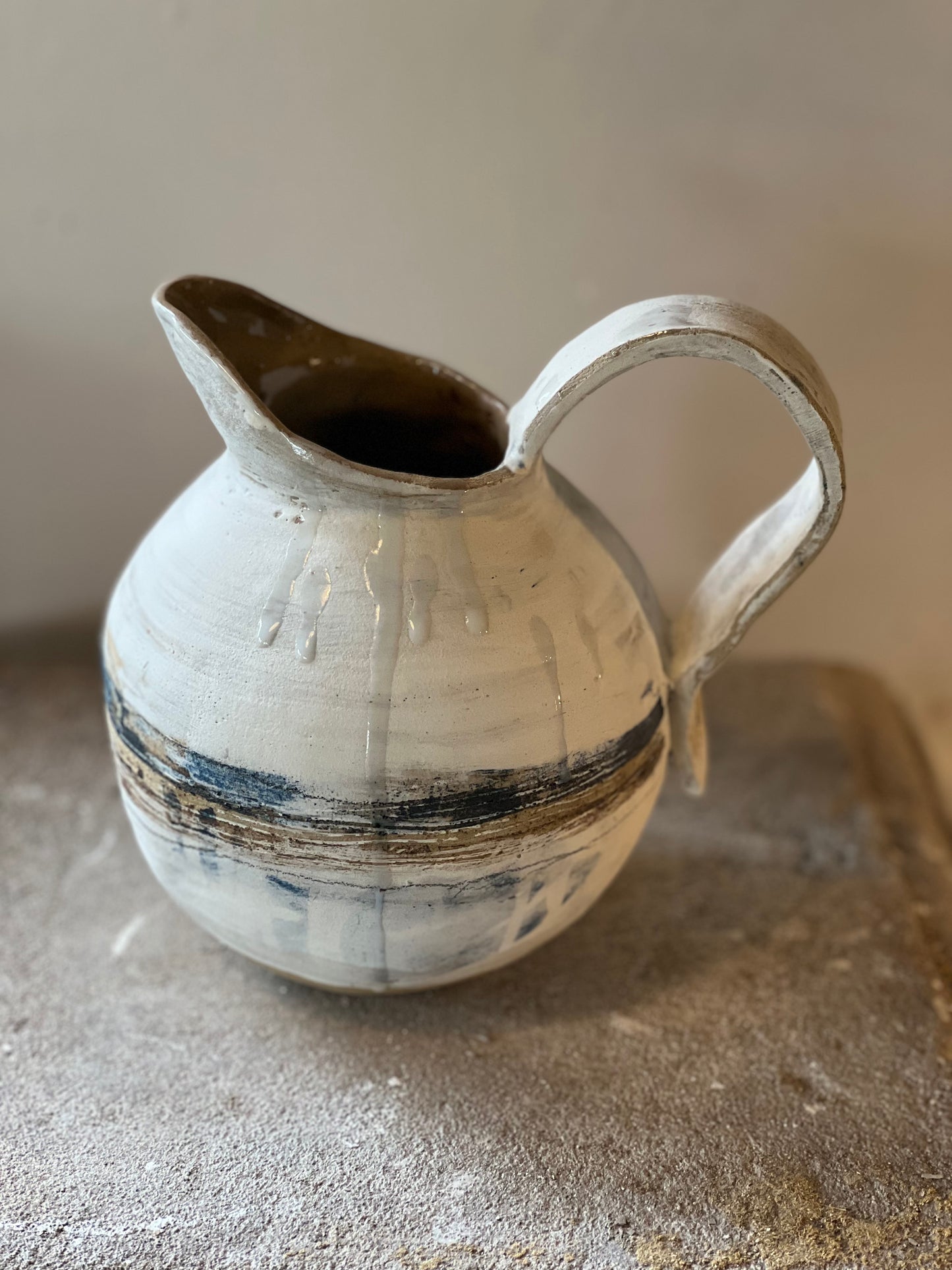 Oxide pencil stripe jug